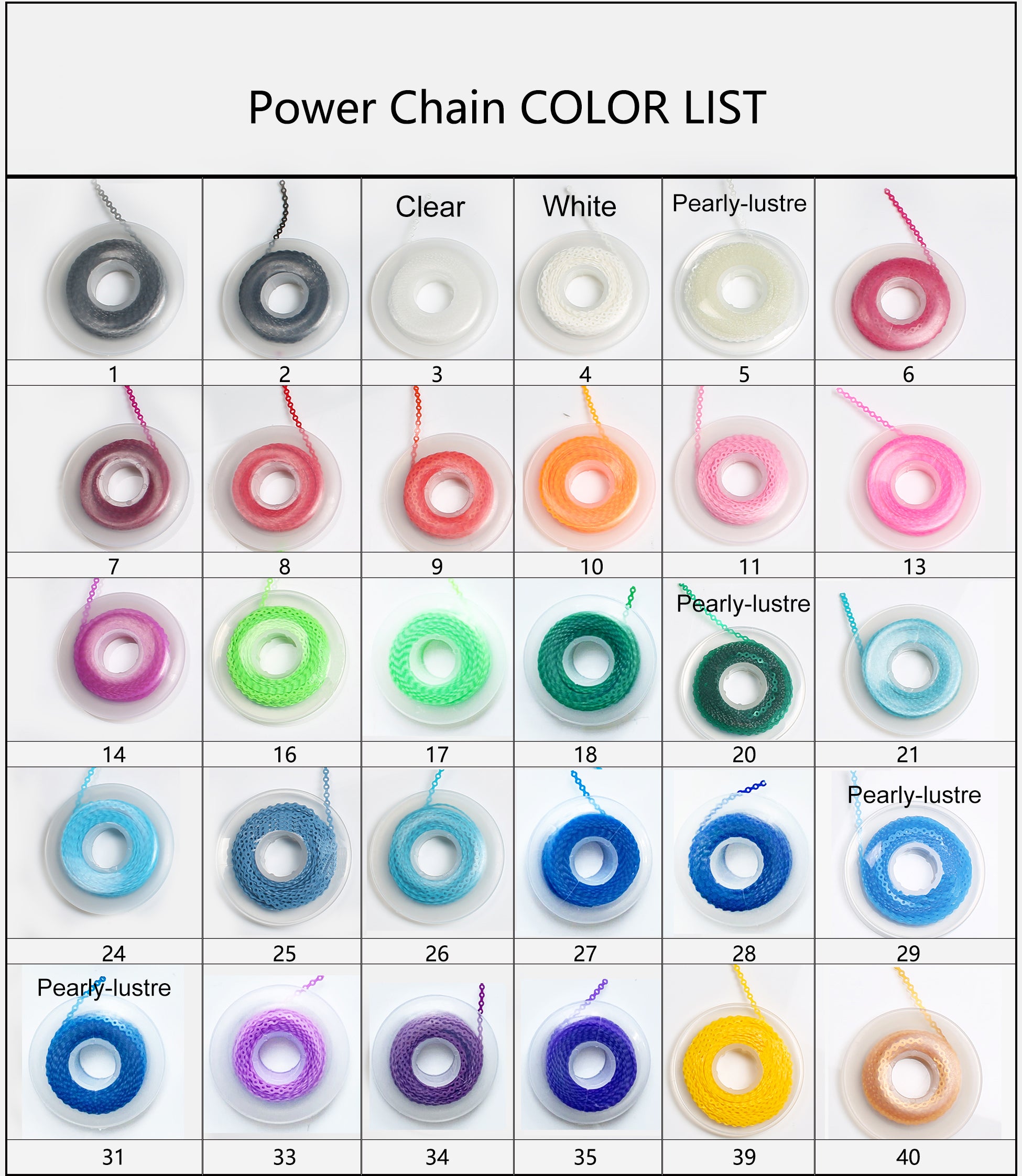 Power Chain Color Combo Braces Chain Colors Continuous Power Chains – Cx Orthodontic Supply